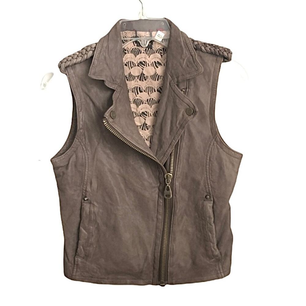 Doma Leather Vest Moto Style S